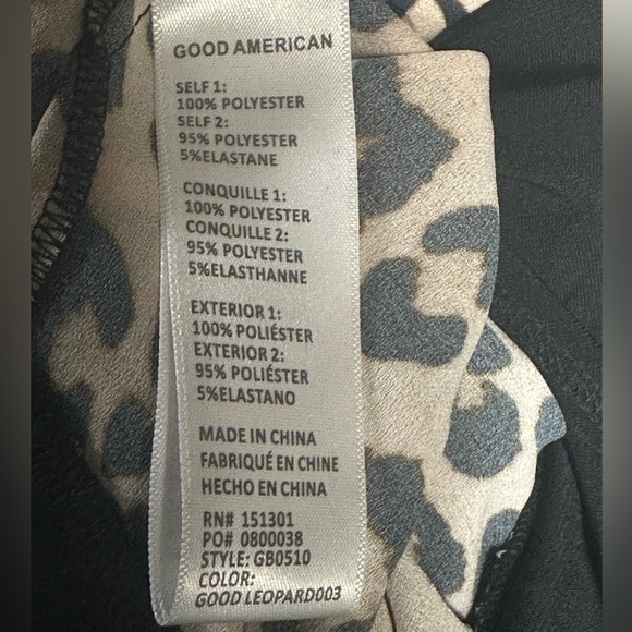 NWT Good American Georgette Wrap Front Bodysuit Good Leopard003 - Picture 7 of 15